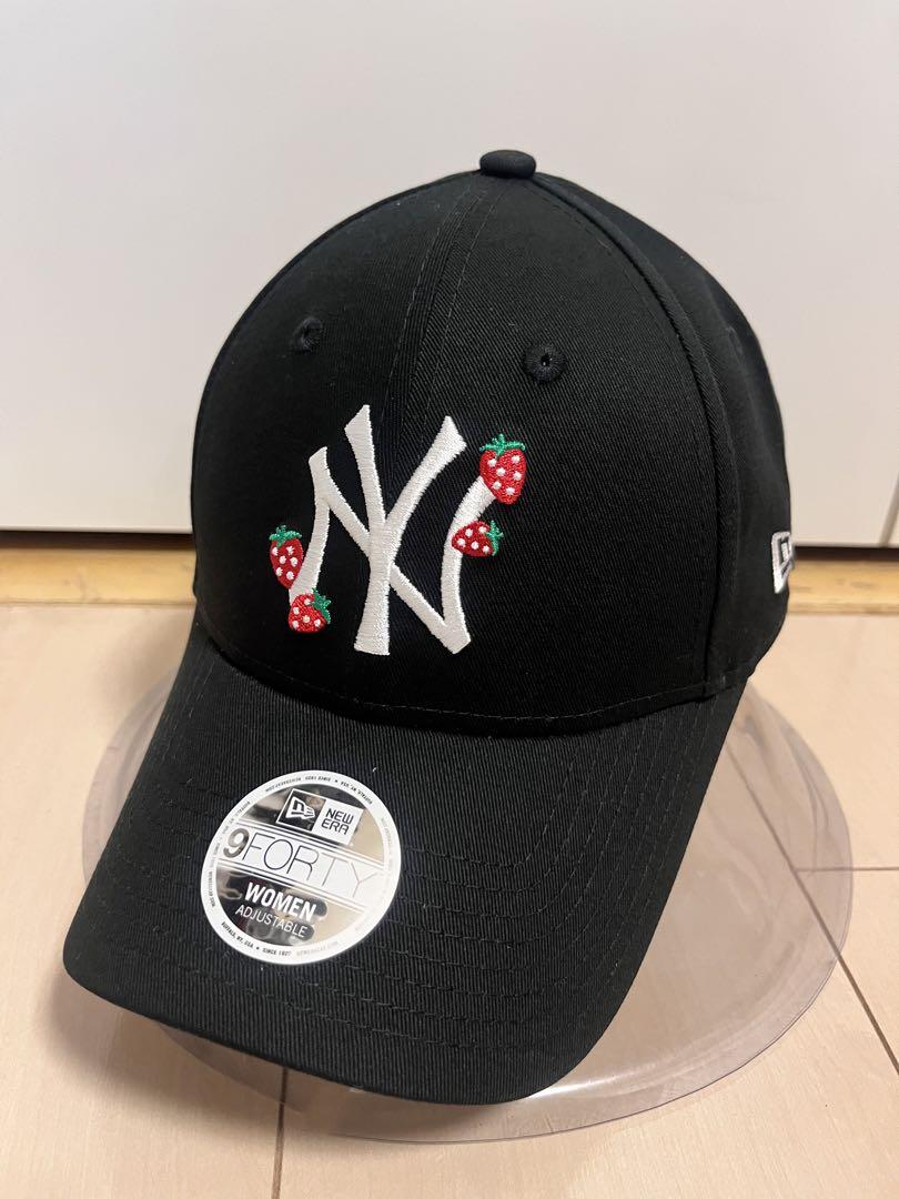 新品未使用　New era 9fortyヤンキース　いちご刺繍キャップ