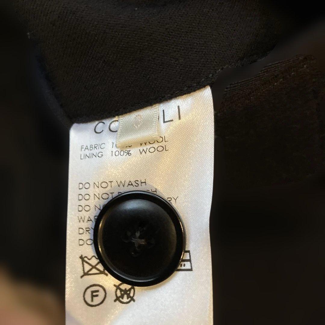 COMOLI ブラック チェスターコート COMOLI ブラック チェスターコート