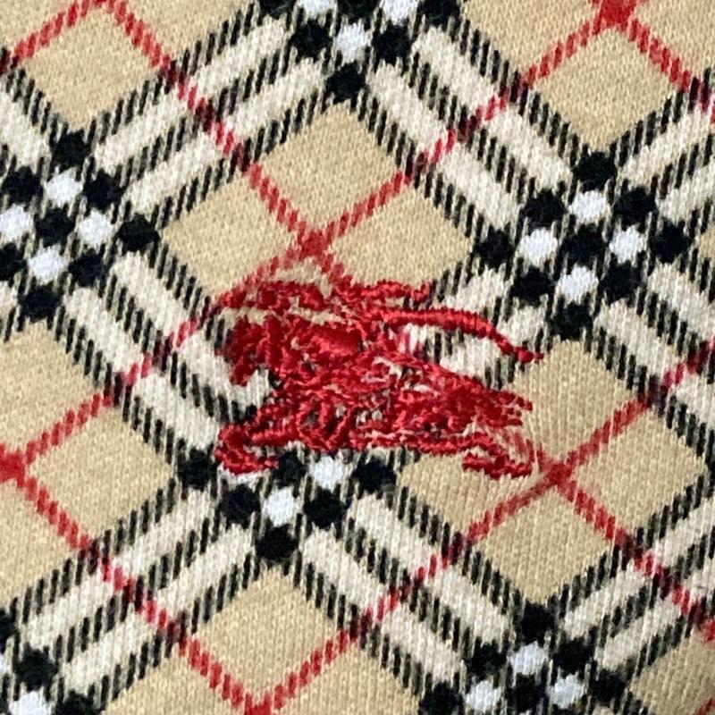 【高級】BURBERRY バーバリー ノバチェック Vネック 半袖 ホースロゴ