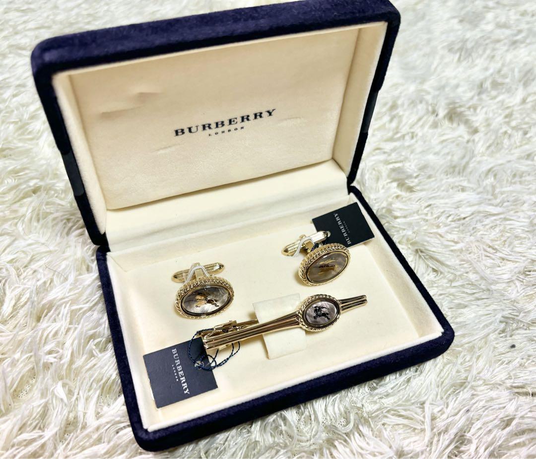 【未使用品♪】BURBERRY バーバリー ネクタイピン カフスボタン ホース
