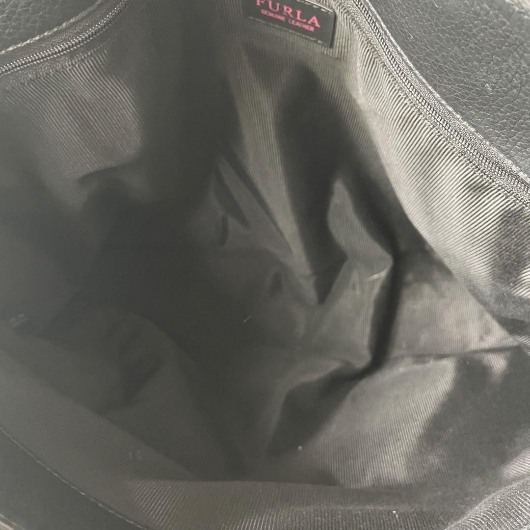 美品❗️ FURLA アルバ　トートバッグ　レザー　シボ革　ゴールド金具