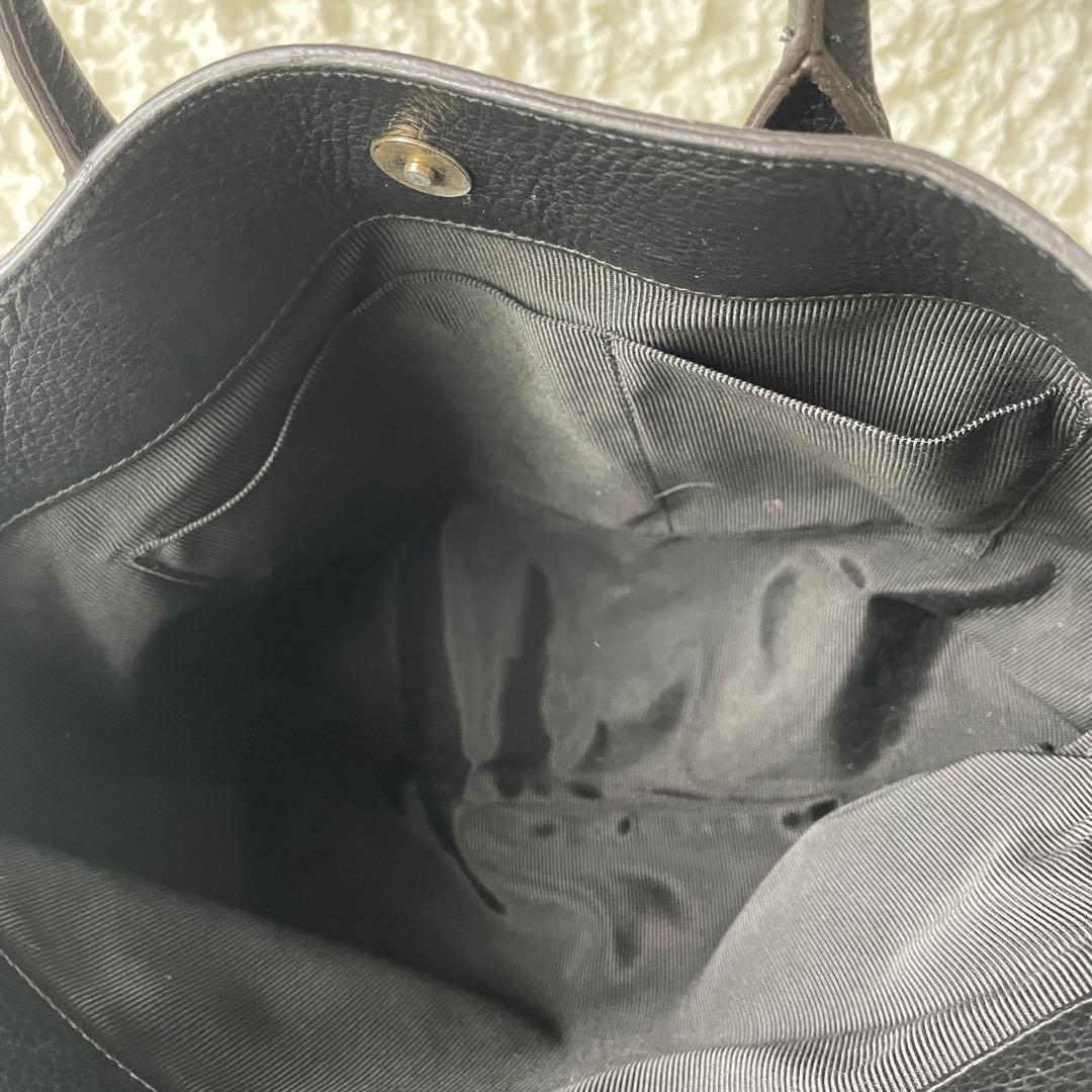 美品❗️ FURLA アルバ　トートバッグ　レザー　シボ革　ゴールド金具