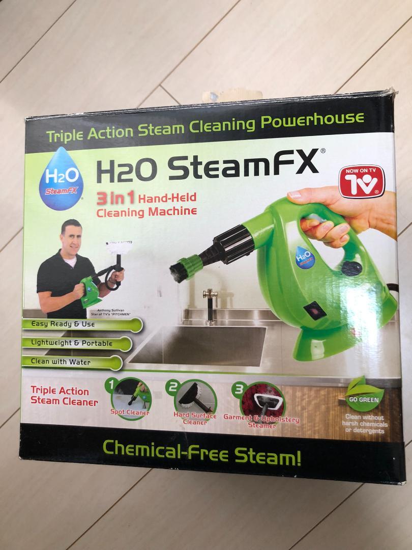 年末大掃除】スチームクリーナー_大掃除に役立つ【赤】H2O