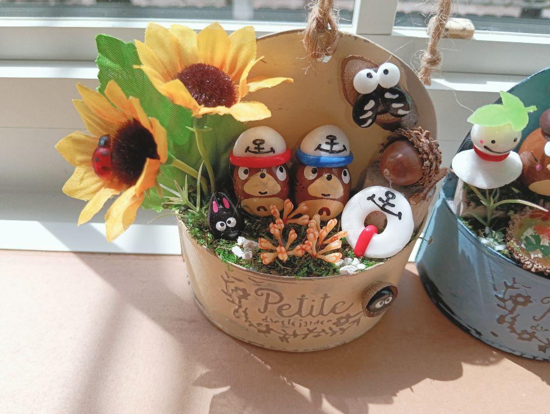 専用です！✾どんぐりアート　くまさん　リメ缶オブジェ壁掛け　リース✾