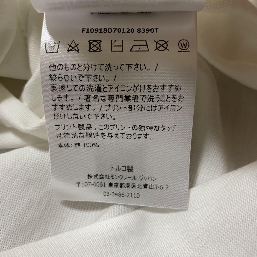 美品　モンクレール　ロンT 長袖Tシャツ ホワイト　白　サイズXL 国内正規品