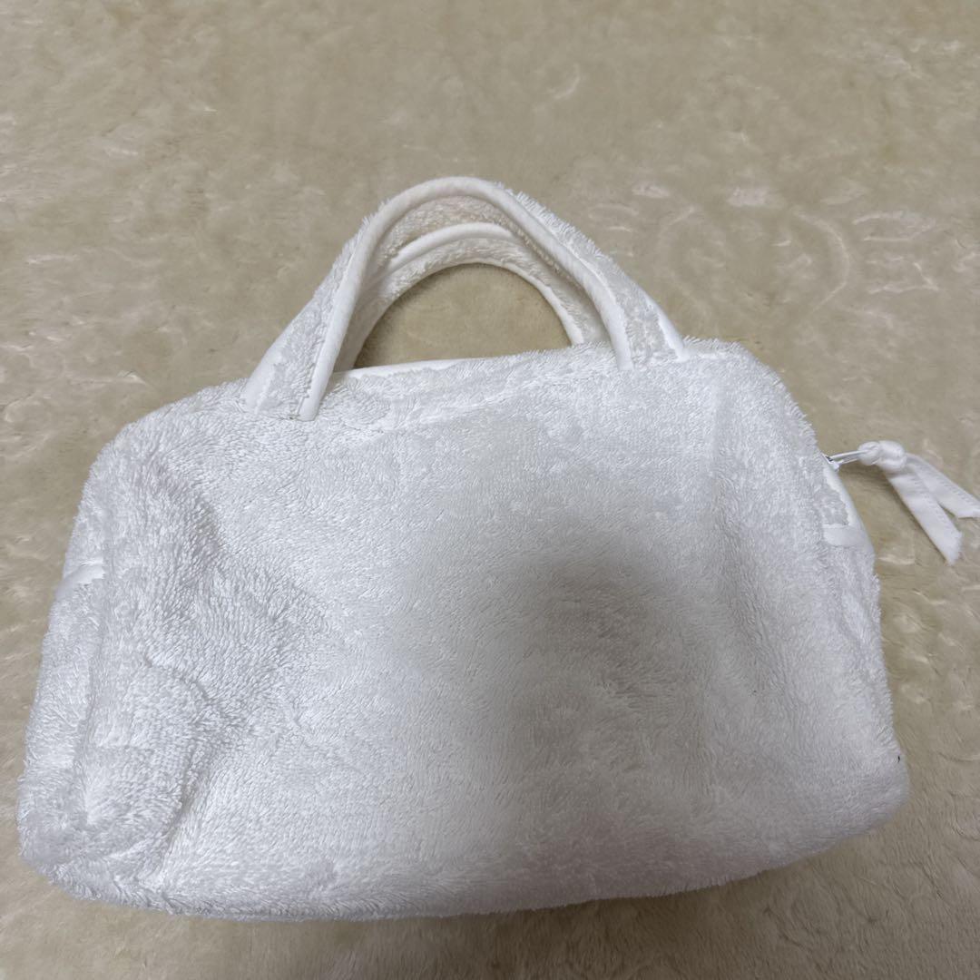 Dior ミニポーチ　ホワイト×ピンク