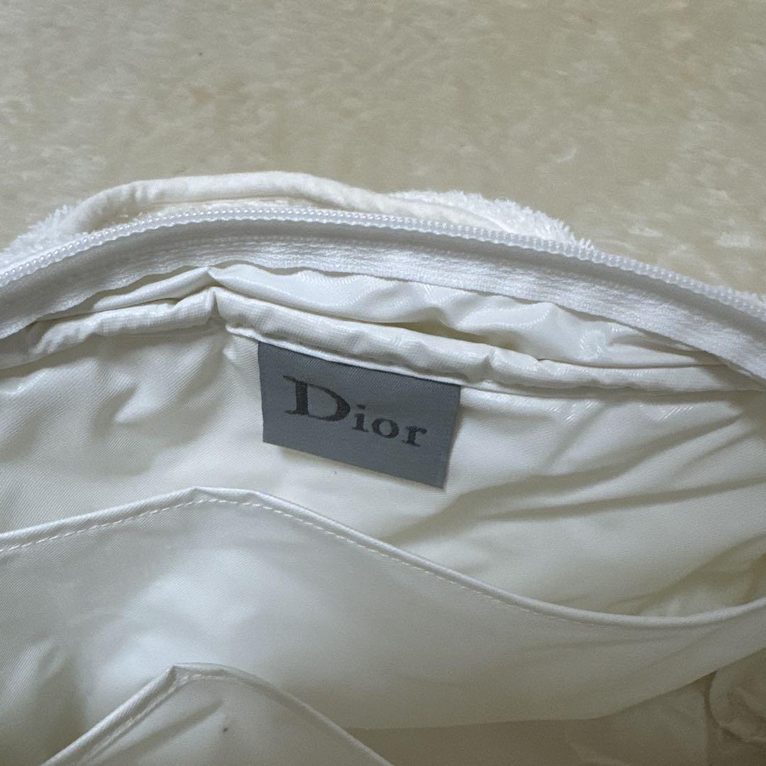 Dior ミニポーチ　ホワイト×ピンク