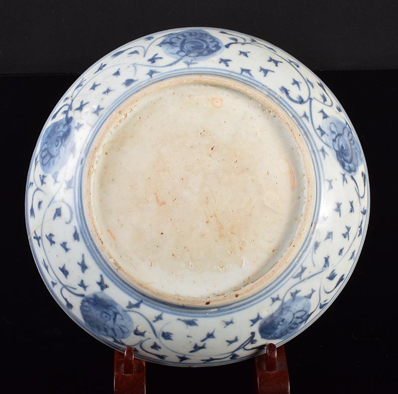 限定SALE大人気 中国 新渡 染付 青花花文盤 皿 C R3614 D7hEG-m10252536434 新品高品質