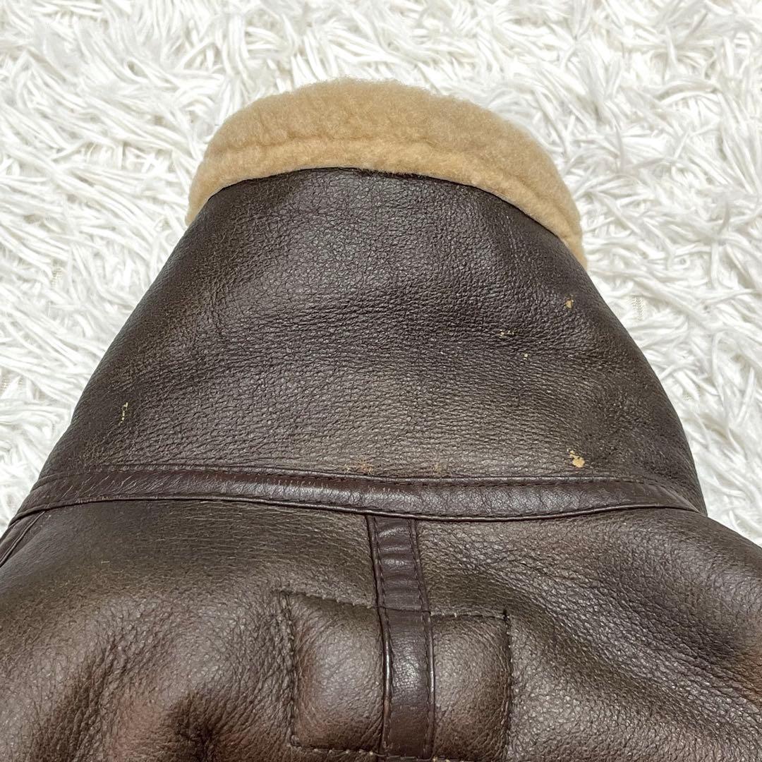 リアルムートン B-3 フライトジャケット L シープレザー ボア 90s 羊革 リアルムートン B-3 フライトジャケット L シープレザー ボア 90s 羊革