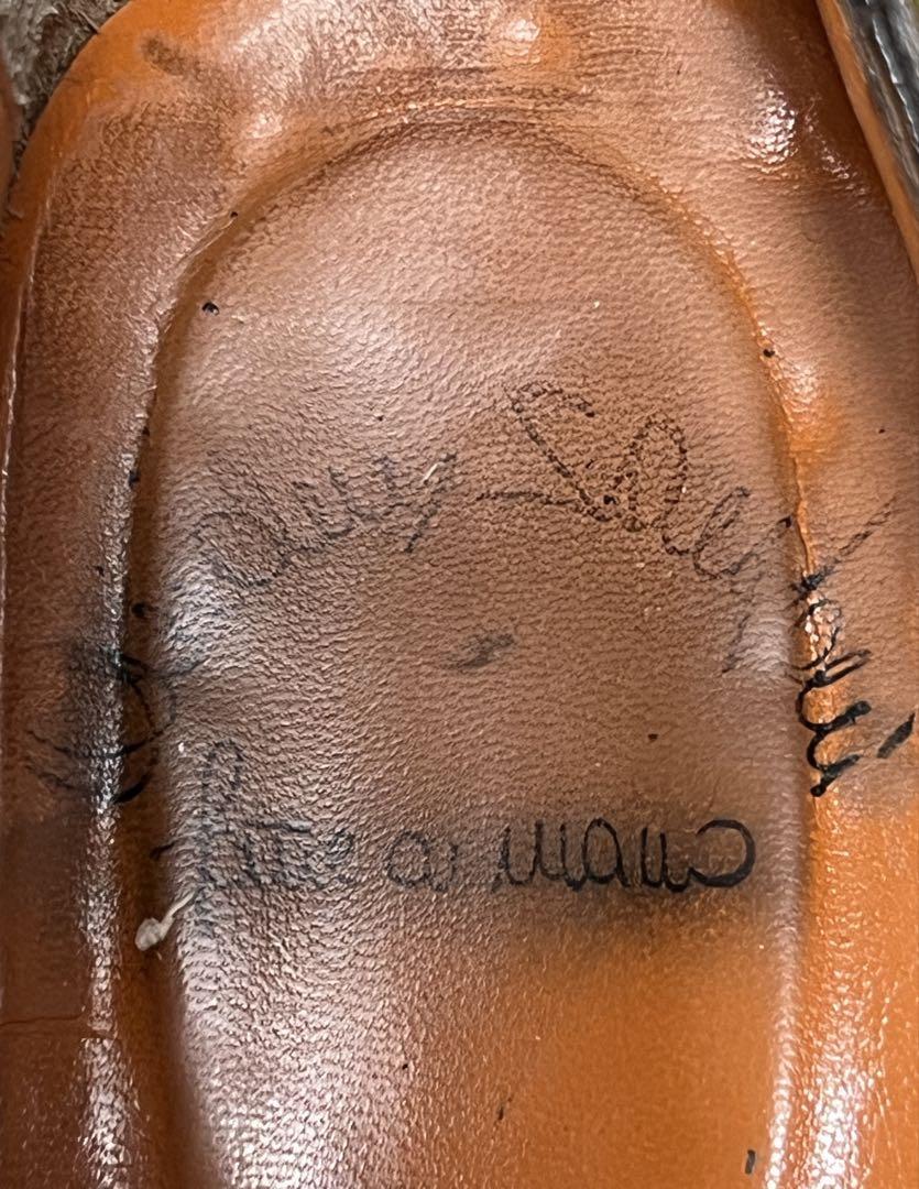 イタリア製 SANTONI 8F レザーストレートチップシューズ　ドレス