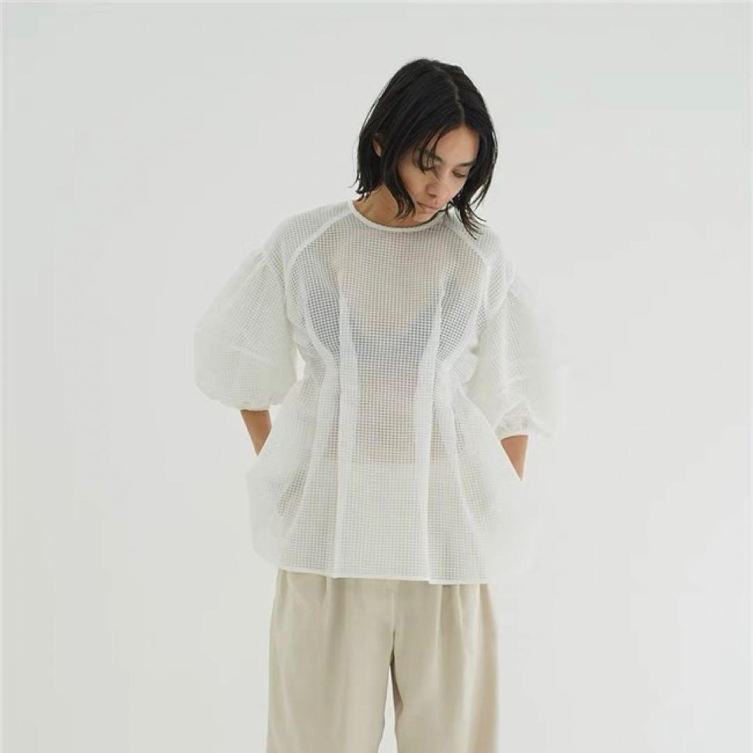 【即日発送】CLANE SHEER PLAID VOLUME SLEEVE 1