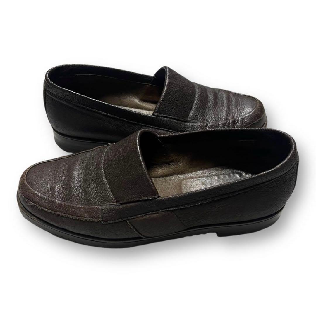 【ISSEY MIYAKE】希少 80s レザーローファー ブラウン 日本製 【ISSEY MIYAKE】希少 80s レザーローファー ブラウン 日本製