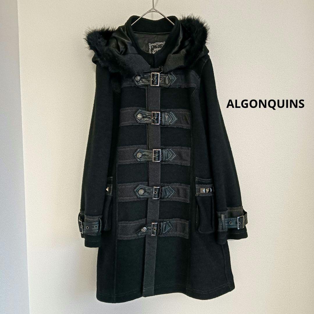 アルゴンキン フード付き コート ブラック ALGONQUINS ユニセックスFREE SIZE・ALGONQUINS