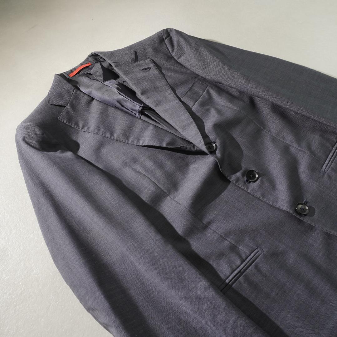 isaia napoli シングルセットアップスーツ モヘア混 グレー/JW94