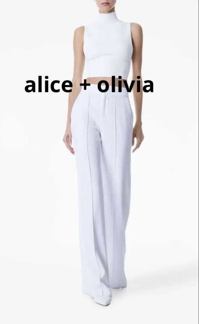 alice + olivia アリスオリビア ホワイト ワイドパンツパンツ