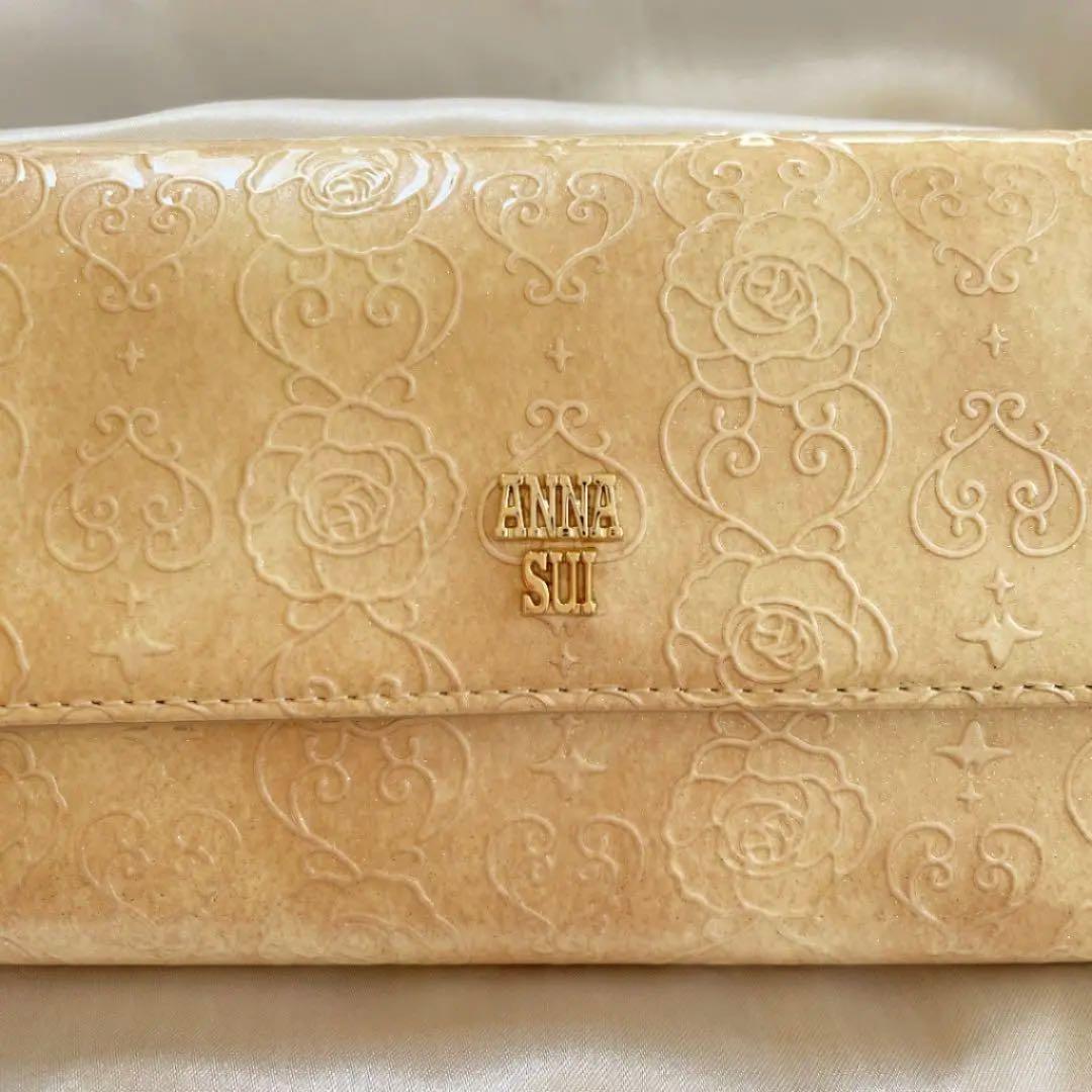 ト送料込 【新品未使用】ANNA SUI 財布 ステラ 黒 エナメル 星 スター