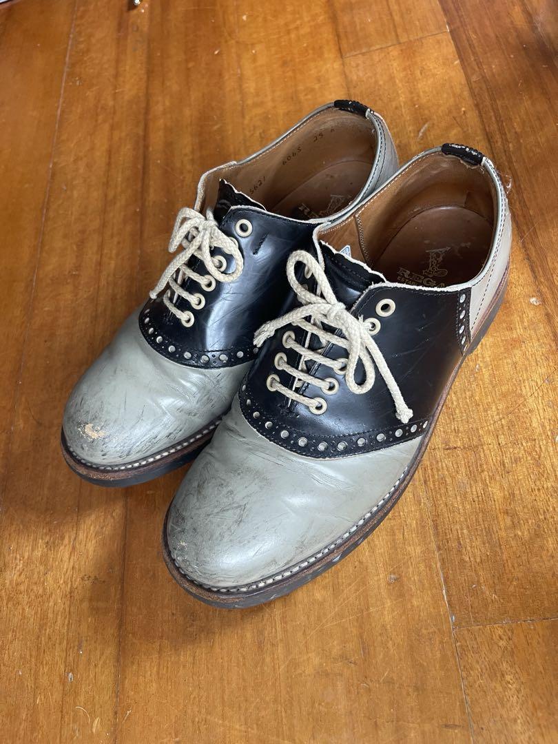 gladhand×REGAL サドルシューズ　グレー/黒　25.0
