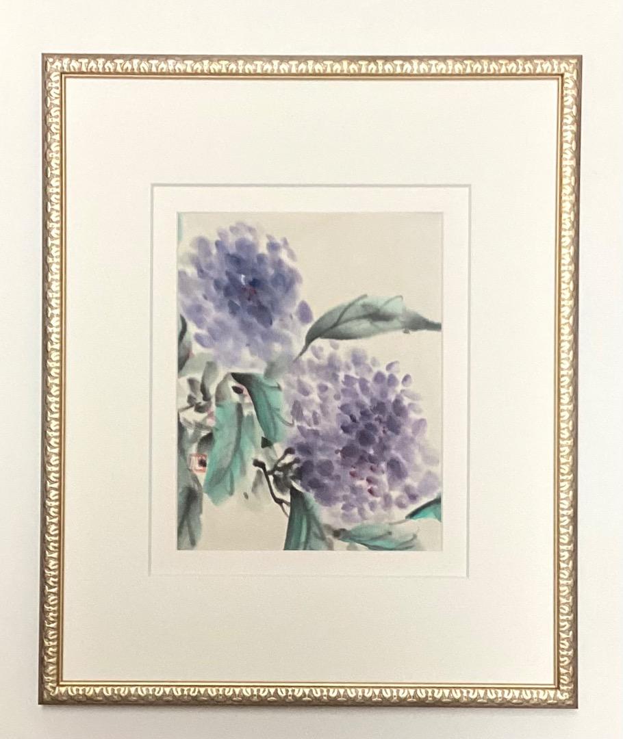 紫陽花〜涼風 墨絵 水墨画 絵画 インテリアアート 雑貨ギフト ガーデニング
