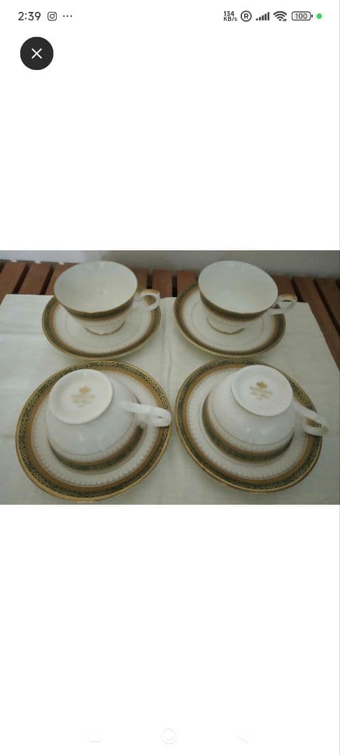 NARUMI ティーカップセット 4個