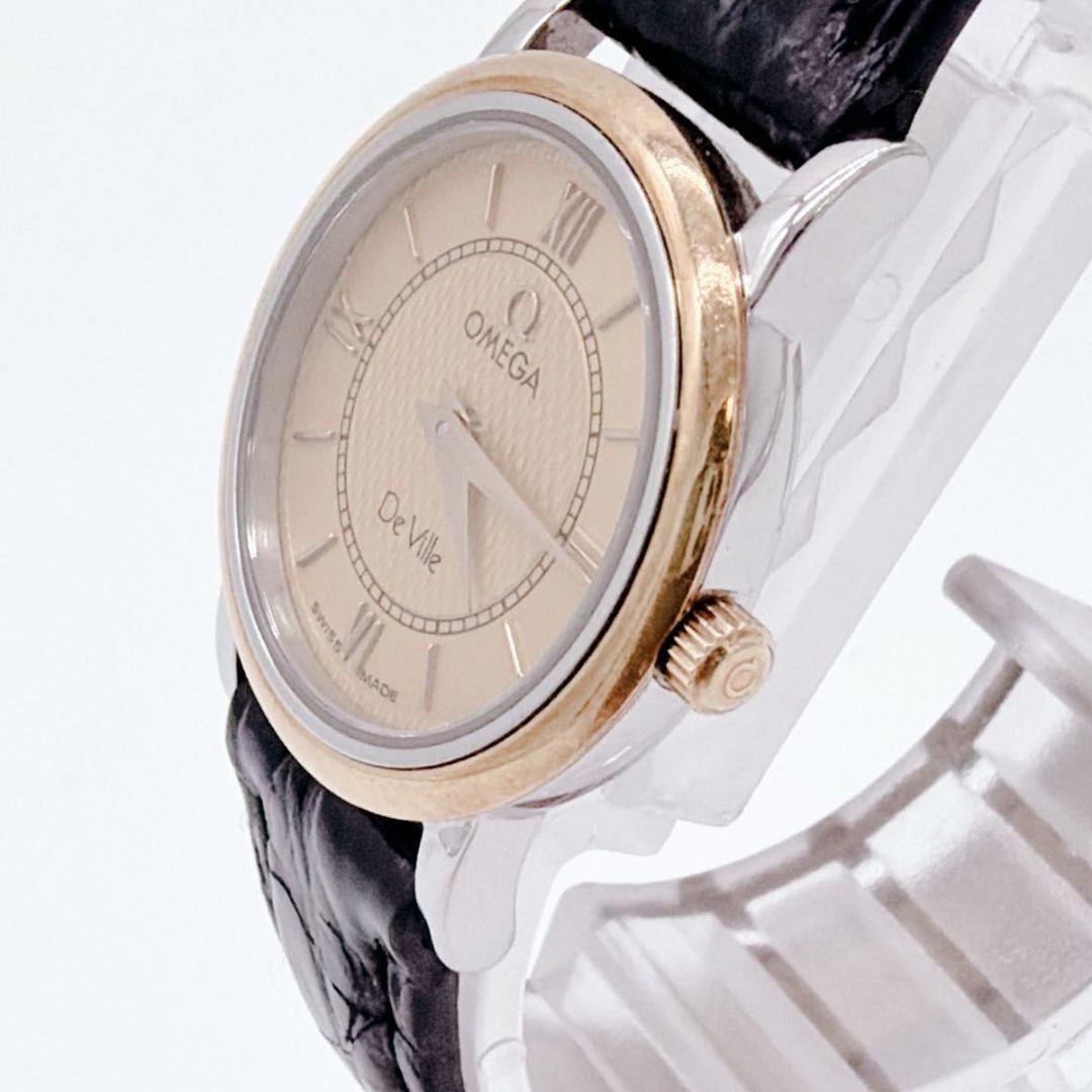 美品 OMEGA オメガ デビル プレステージ 稼働 ゴールド文字盤 レザー 美品 OMEGA オメガ デビル プレステージ 稼働 ゴールド文字盤 レザー