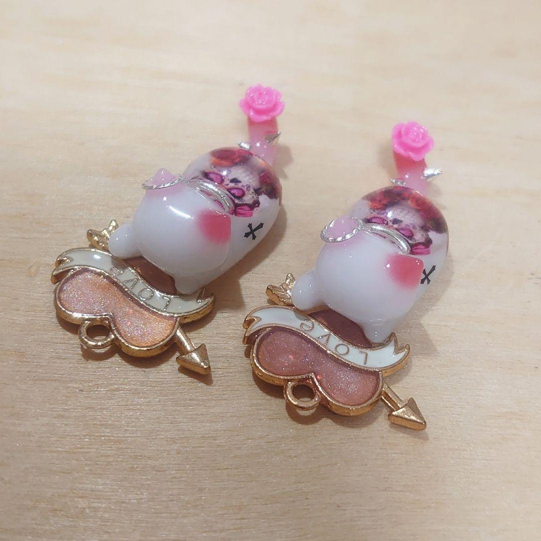 998] 猫 チャーム ハンドメイド レジン