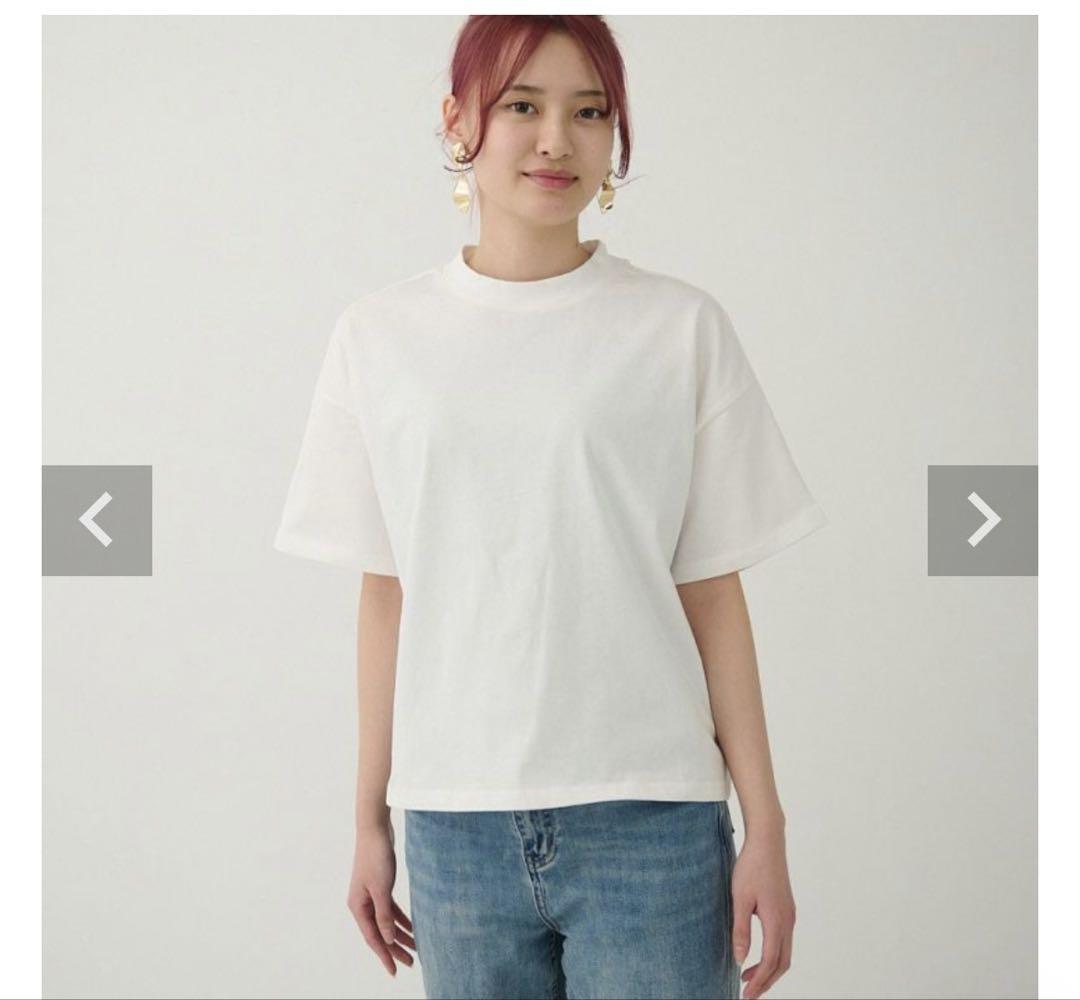 もりのがっこう シンプルきれいめモックネックTシャツ 2枚セット