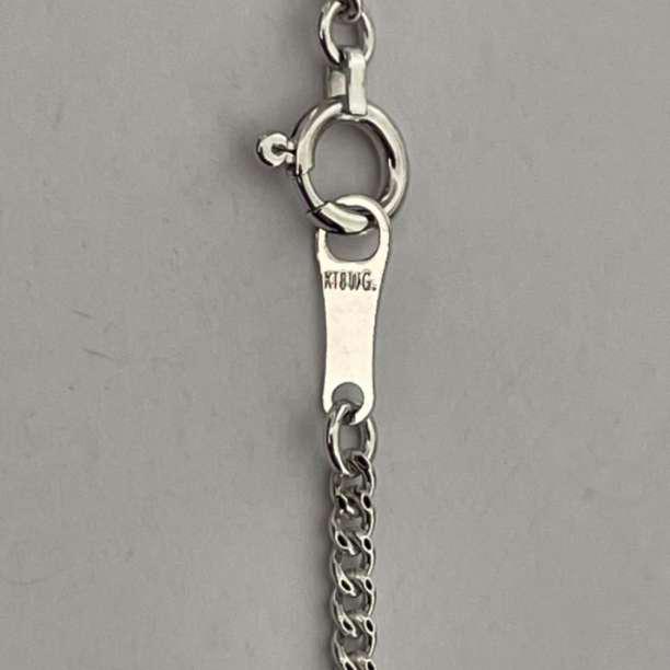 △【本物/正規品】18金/K18WG/喜平チェーンネックレス/50cm/2g01