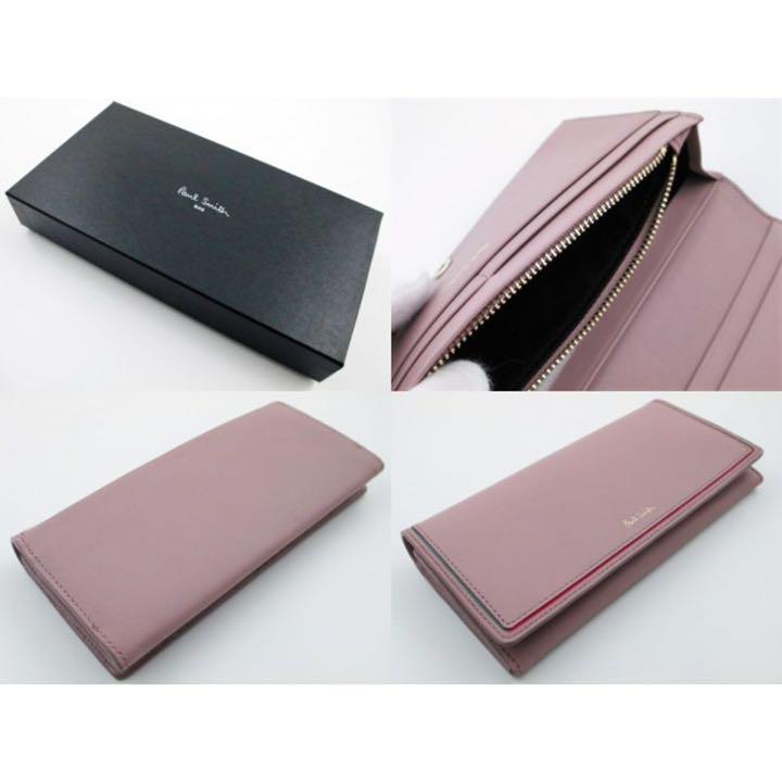 お得豊富な お買い得 新品 箱付 ポールスミス 長財布 かぶせ ピンク wq64G-m10292932692 全国無料