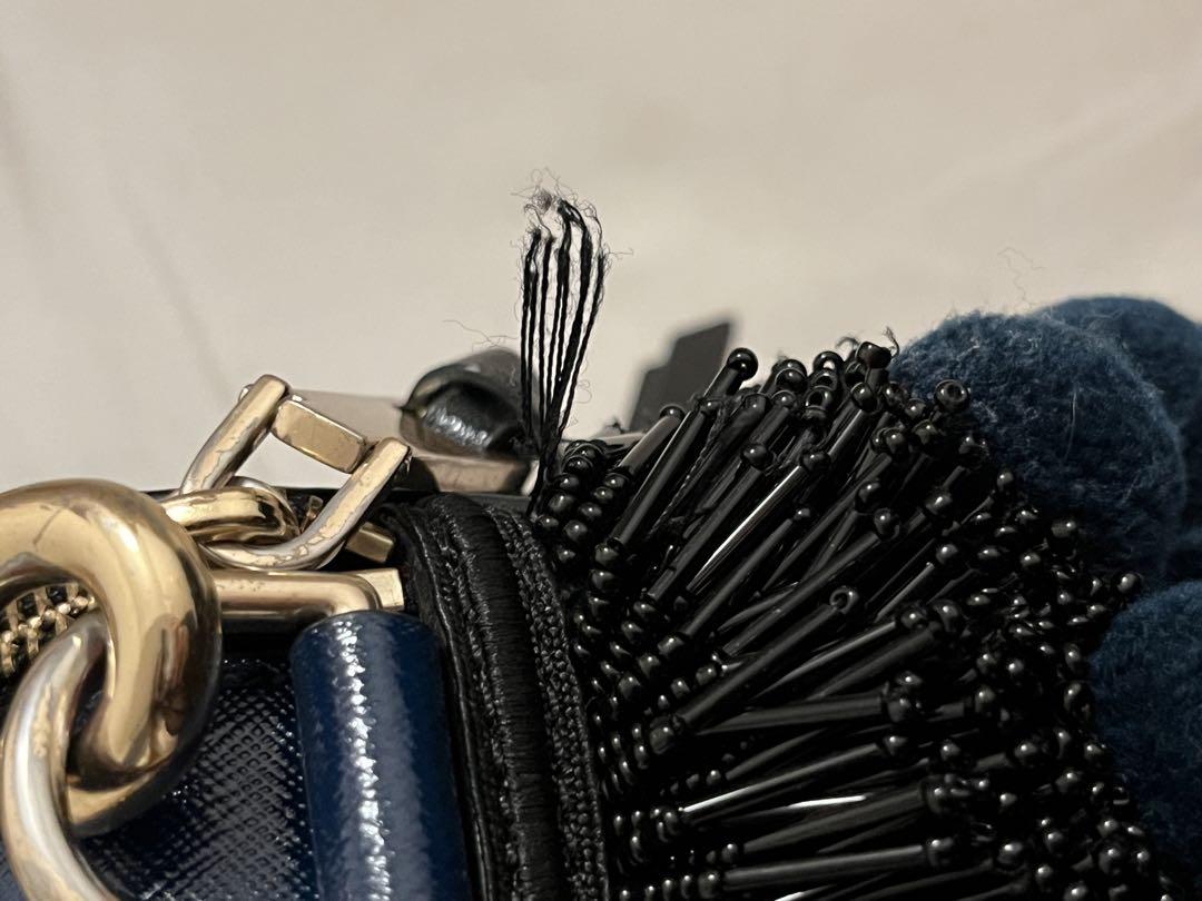MARC JACOBS スナップショット ポンポン ビーズ バッグ