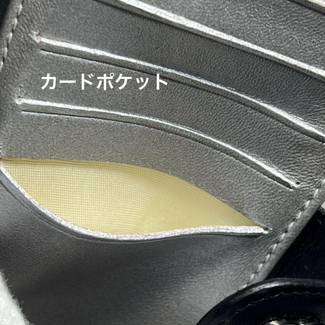 超美品CHANEL ブラック カメリアココマーク二つ折り財布