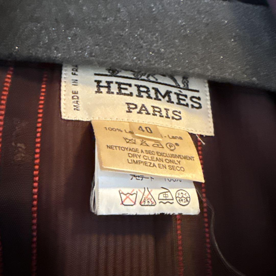 HERMÈS パープル テーラードジャケット 40