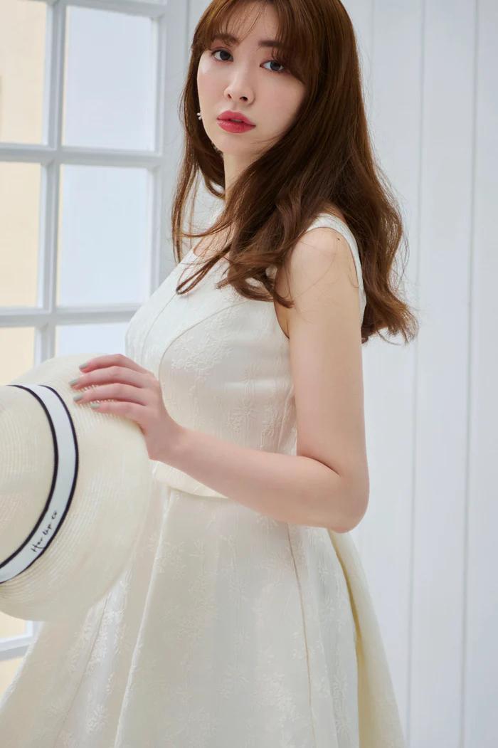 ワンピース her lip to Classic Floral Jacquard Dress