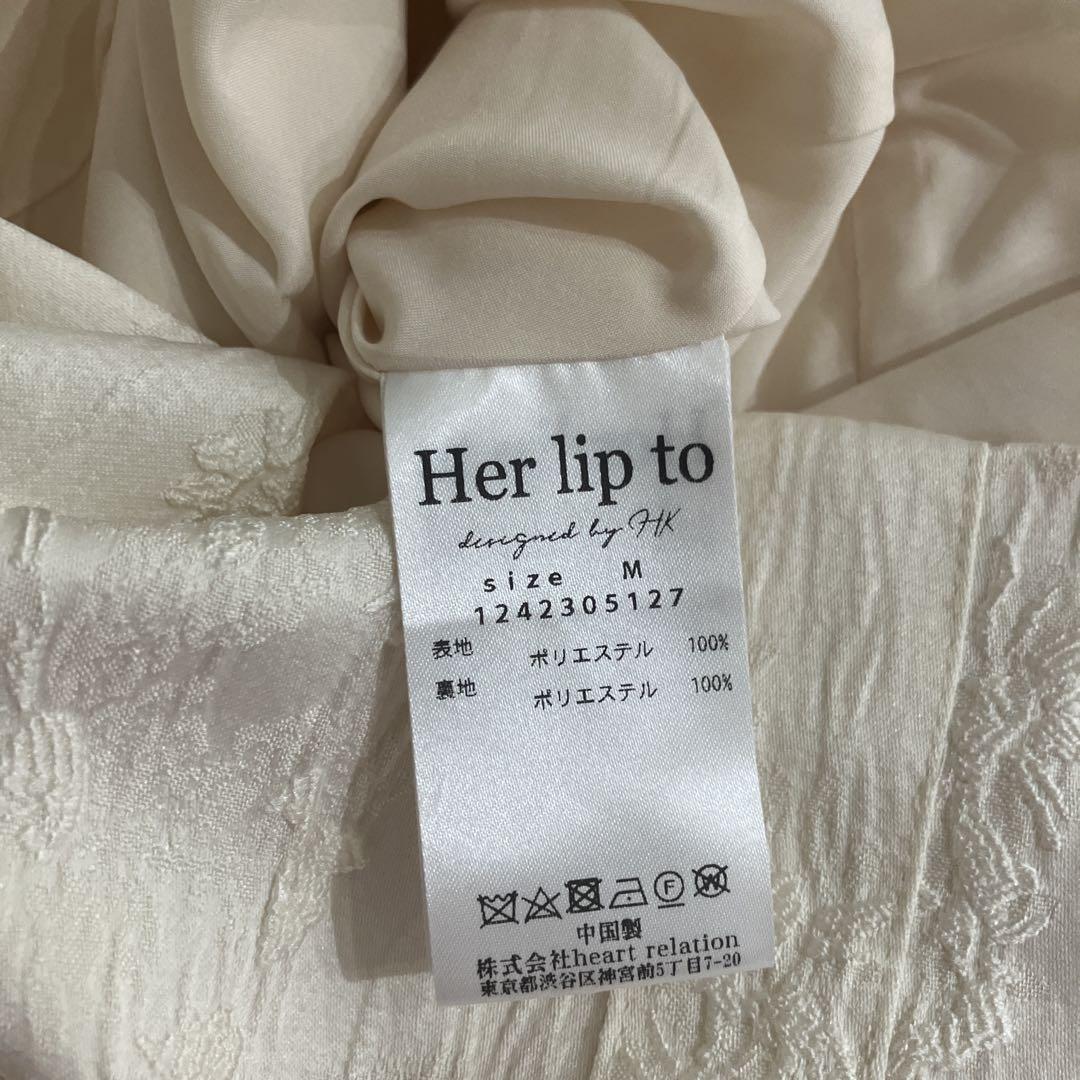 ワンピース her lip to Classic Floral Jacquard Dress