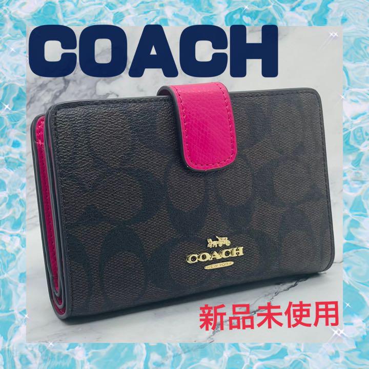 最新モデルが入荷♪ 【新品】コーチ☆二つ折り財布☆シグネチャー