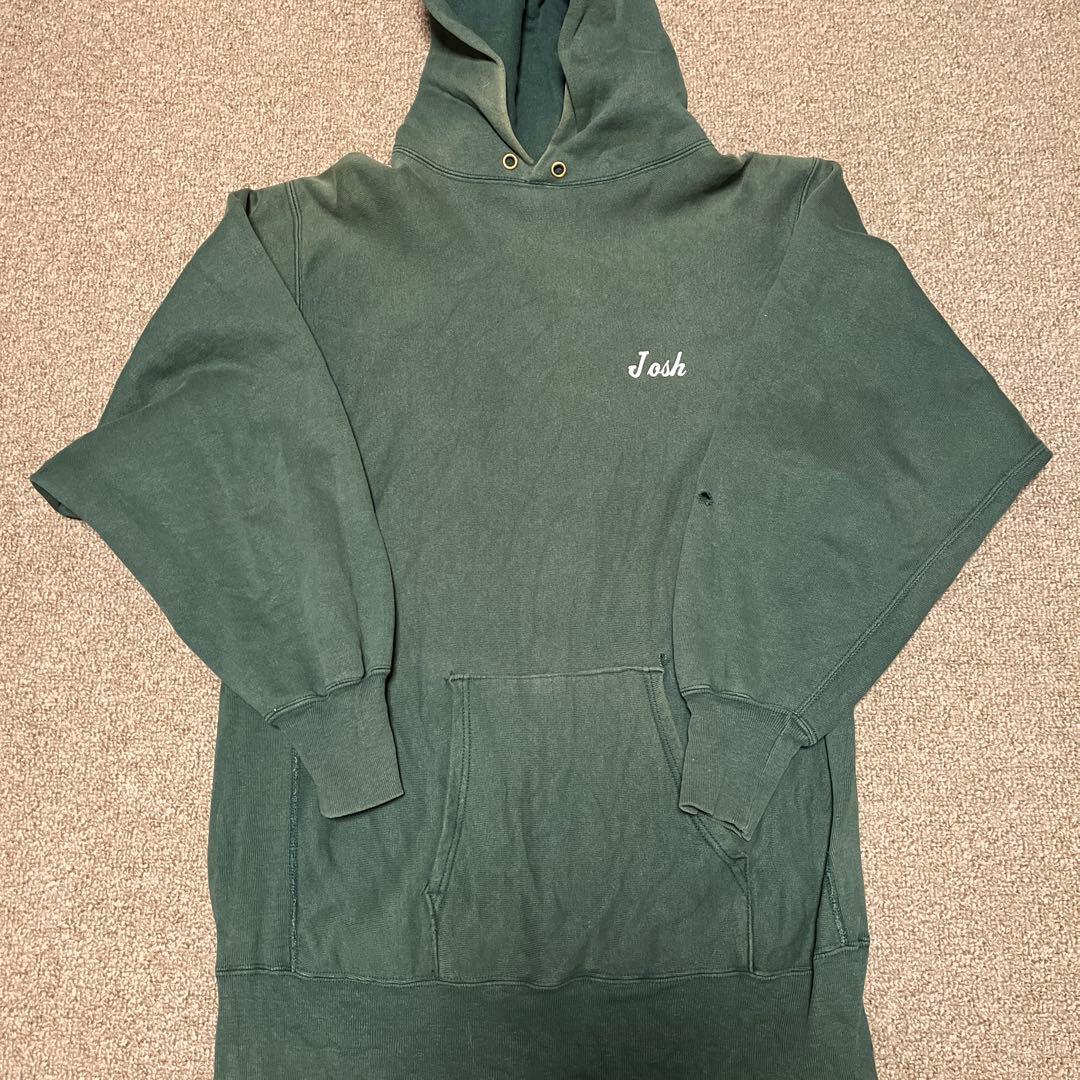 90s Champion リバースウィーブ XXL グリーン メキシコ製 美品 グリーン 90s XXL USA チャンピオン リバースウィーブ パーカー