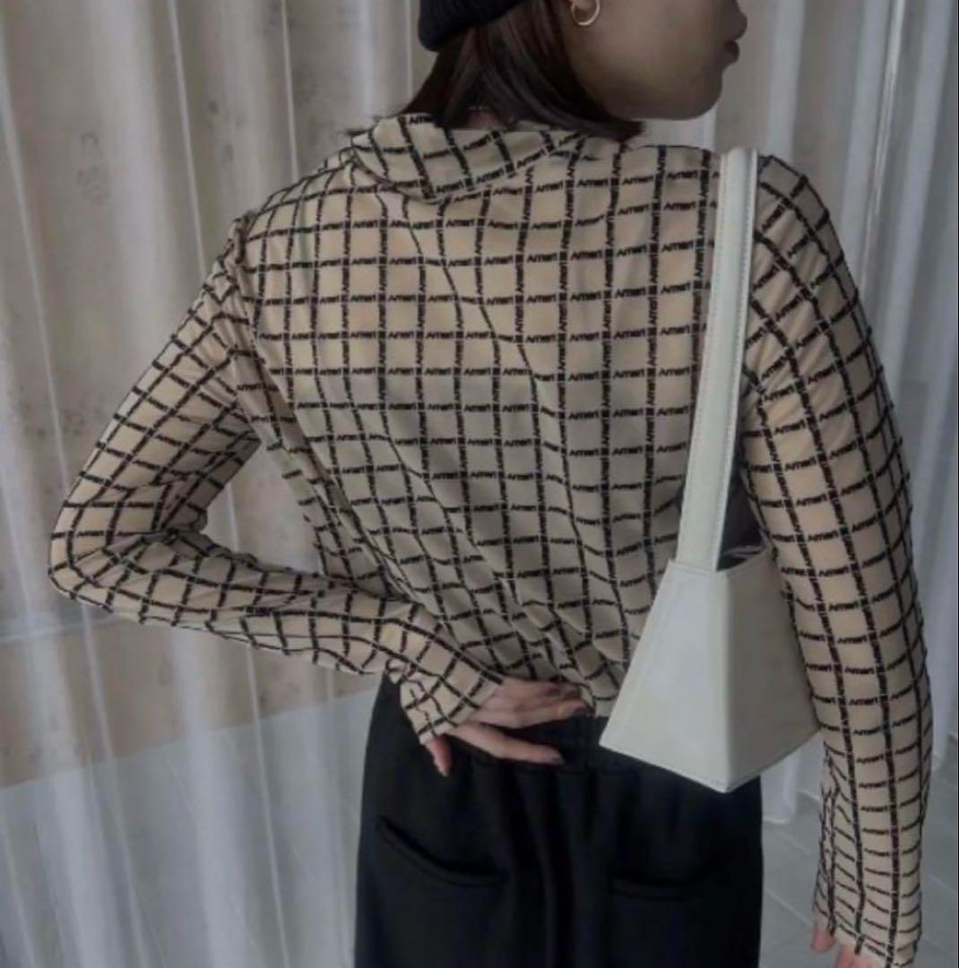 トップス NEW LOGO MONOGRAM PLAID SKIN TOP