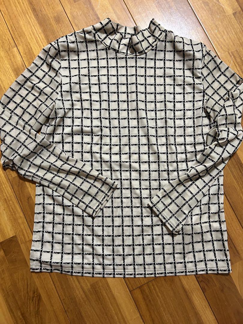 トップス NEW LOGO MONOGRAM PLAID SKIN TOP
