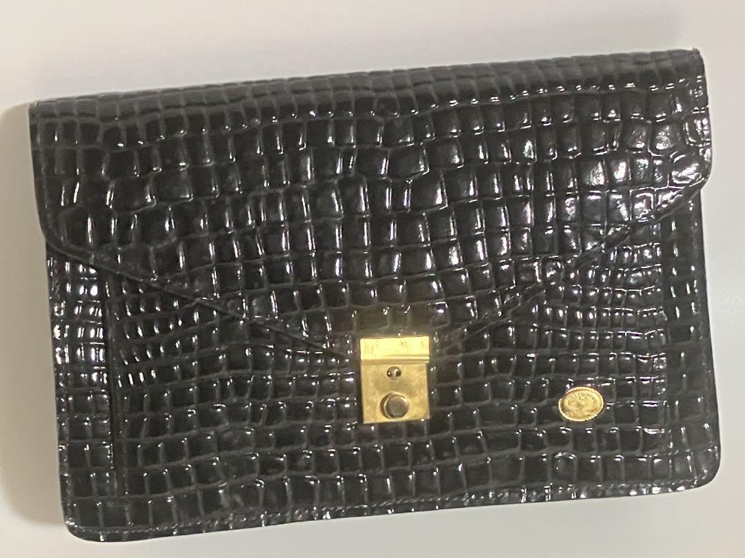 unitedpolo クラッチバッグ クロコダイル型押し レザー ブラッグ