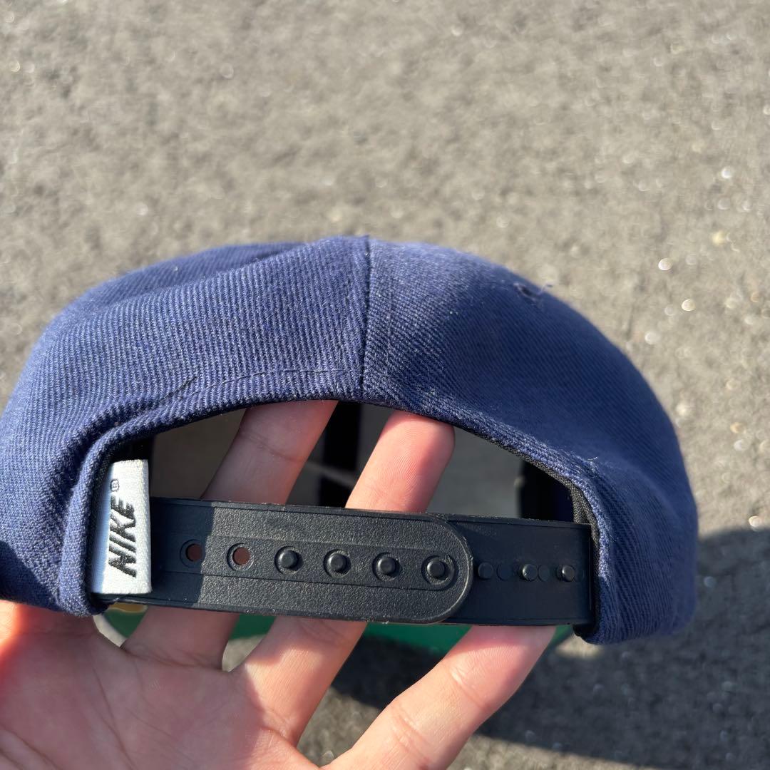 90s NIKE キャップ パネルキャップ 銀タグ スウッシュ ツバ裏グリーン 90s NIKE キャップ パネルキャップ 銀タグ スウッシュ ツバ裏グリーン