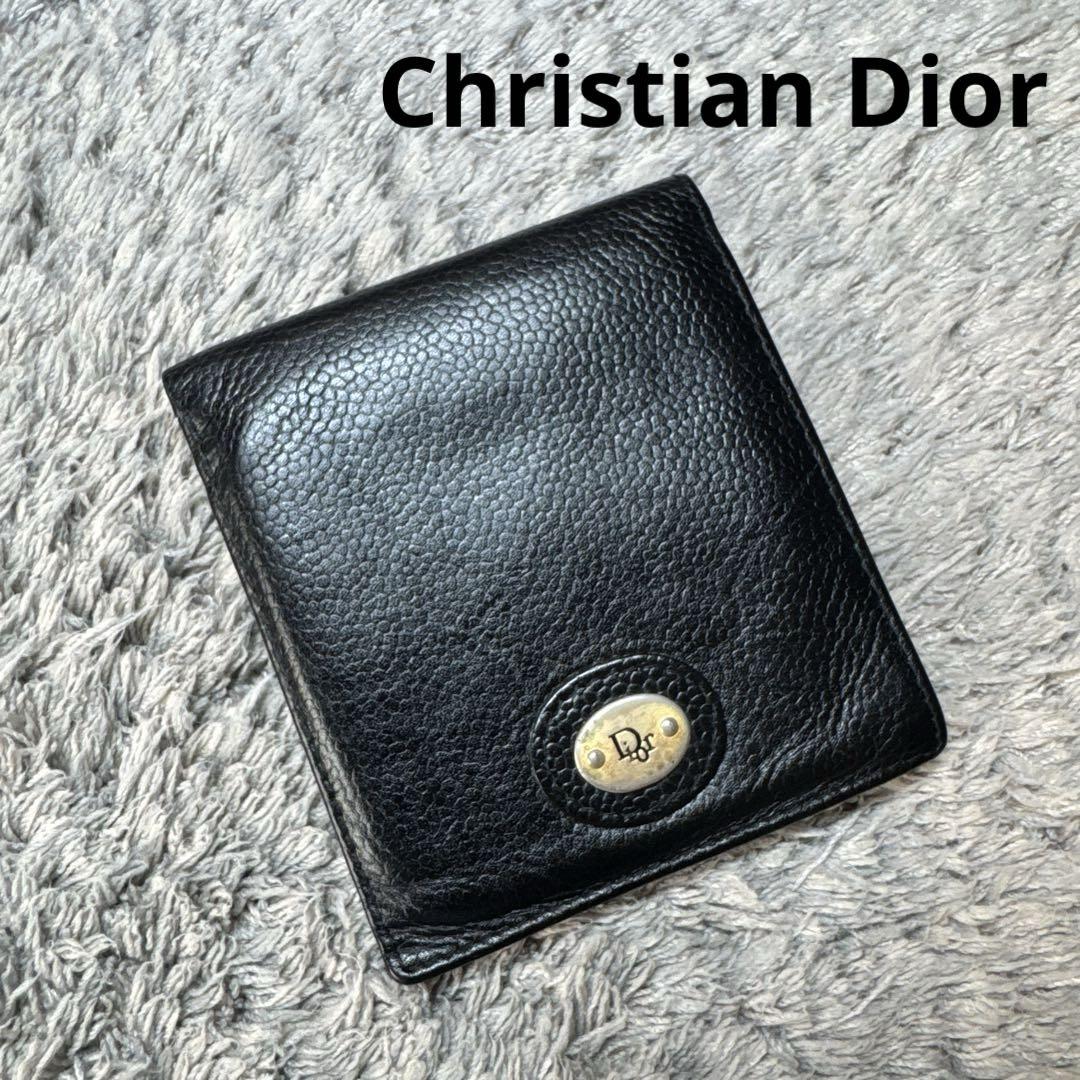 Christian Dior クリスチャンディオール 二つ折り財布 レザー