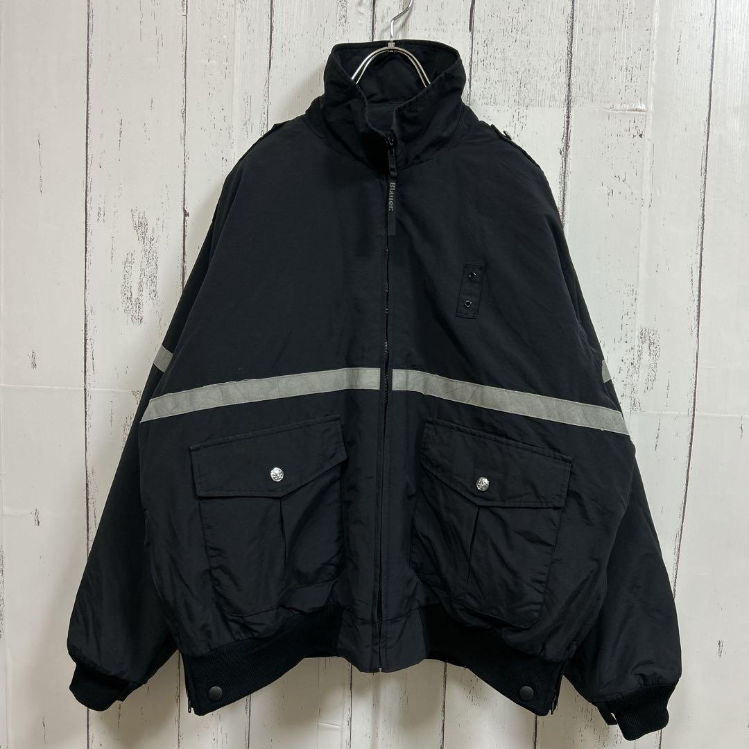 393] Blauerブラウアー フルジップナイロンジャケットブルゾンUSA古着