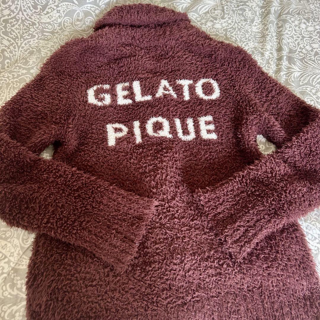 GELATO PIQUE メンズフリー バーガンディ カーディガン