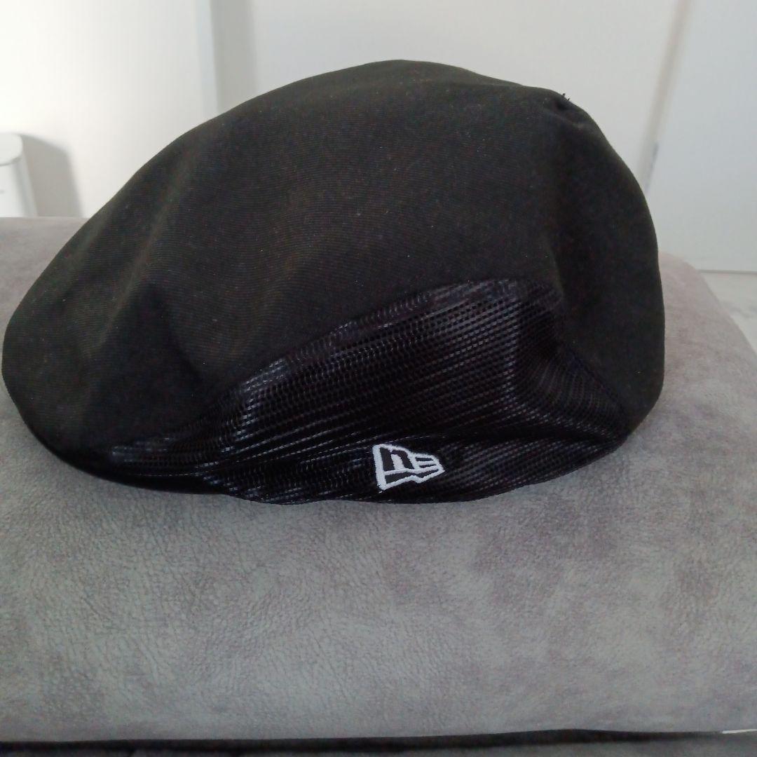 黒のメッシュベレー帽