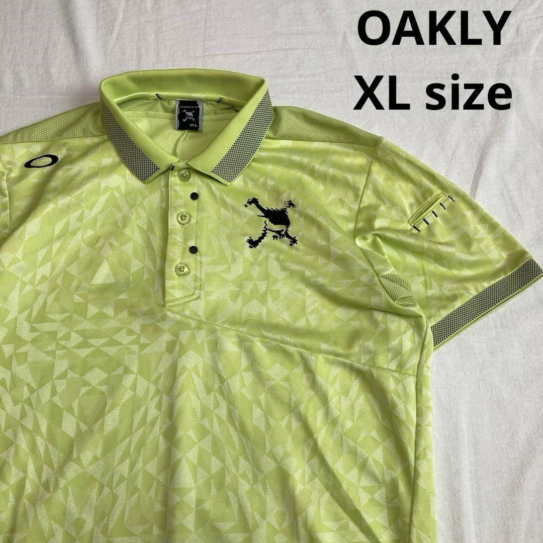 【お気に入り】 OAKLY ポロシャツ XL ドライストレッチ スカルロゴ オークリー メンズウェア