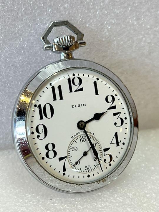 16)ELGIN エルジン 懐中時計 可動品 自動巻き 手巻き ファッション