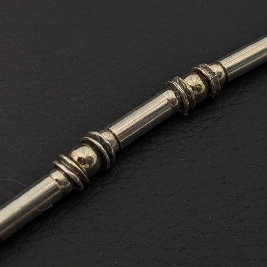 ヴィンテージ シルバー925 シルバービーズ&バー ブレスレット 10g