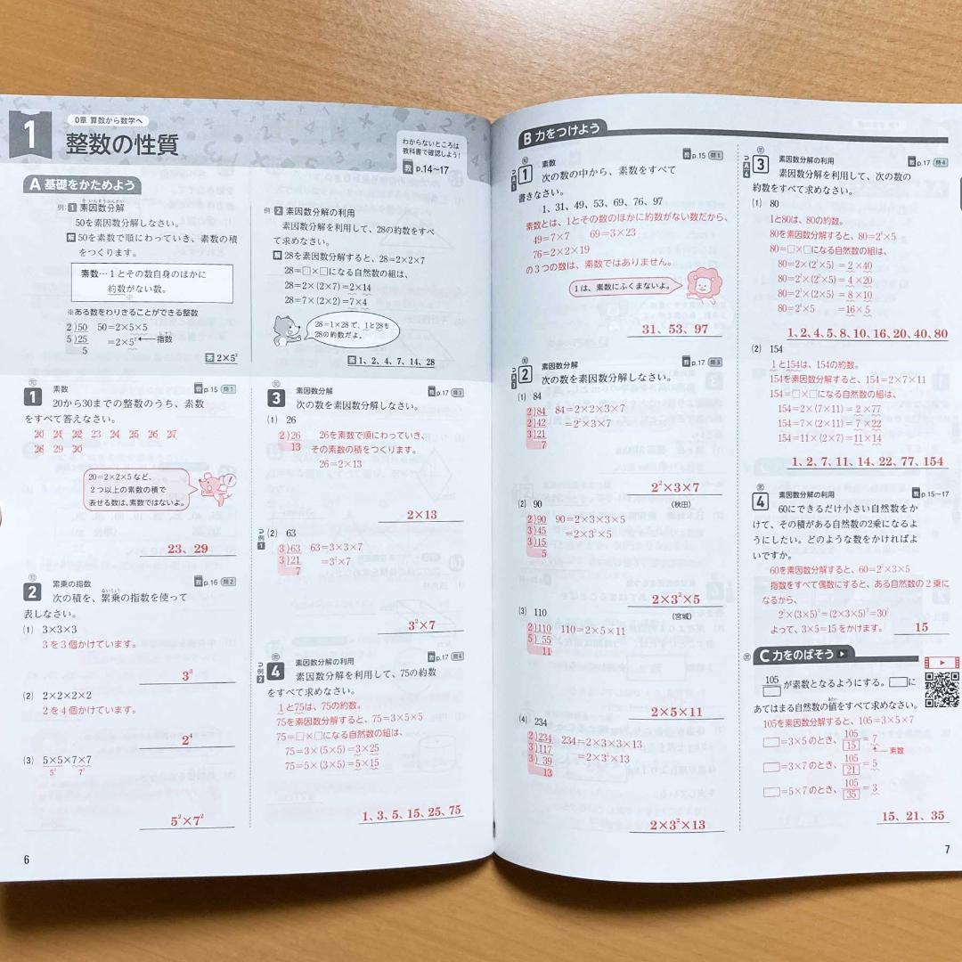 最新版よくわかる数学の学習1年 東京書籍版【教師用】解答解説付 ワーク 答え 東