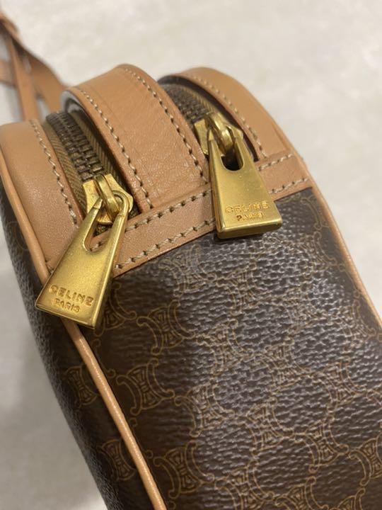 CELINE セリーヌ マカダム柄 ガンチーニ ロゴ金具 ショルダーバッグ 画像4