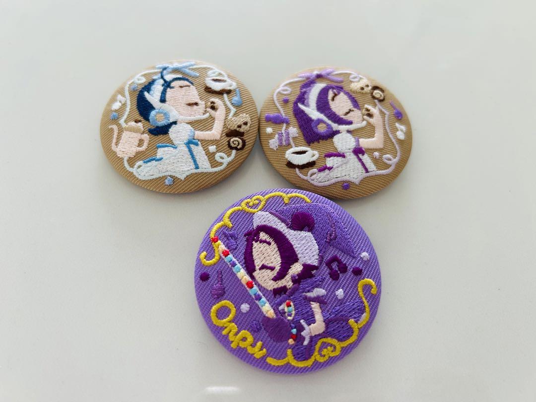 【匿名配送】おジャ魔女どれみ　刺繍ブローチ　3点　未開封　缶バッジ　LB限定 匿名配送】おジャ魔女どれみ 刺繍ブローチ 3点 未開封 缶バッジ