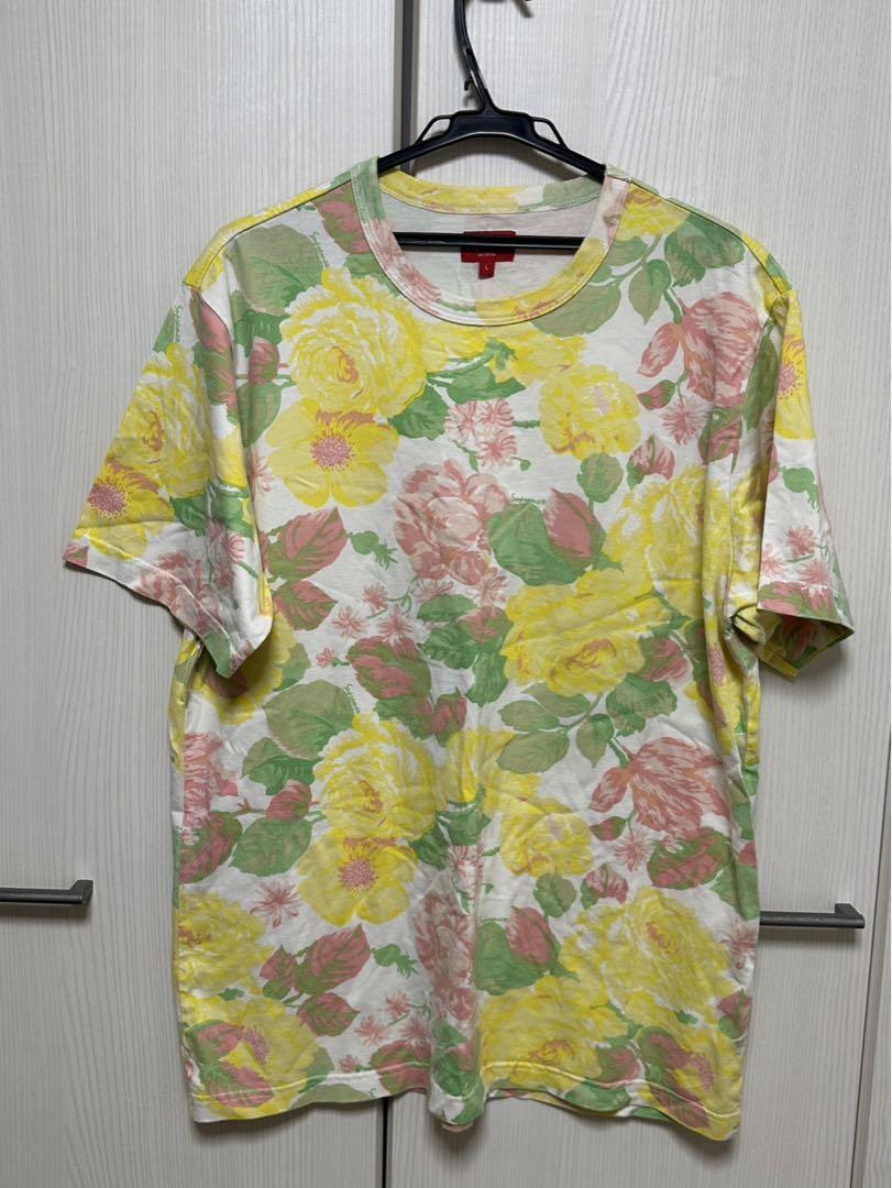 Supreme フラワープリント Tシャツ L